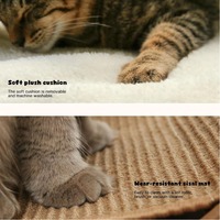 Cadre en bois surélevé de lit hamac chat en bambou de qualité supérieure avec perchoir de couchage confortable