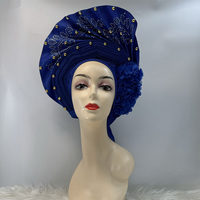 Foulard ethnique plissé en polyester à carreaux jaunes de style africain, accessoires élégants pour femmes noires, robes quotidiennes, double usage