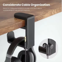 Support de casque rotatif et étanche à fixation flexible – Support de casque de jeu PC réglable à clipser sous le bureau