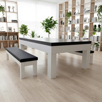 Table de billard américaine de style antique avec banc, à plateau en ardoise, de 7, 8 et 9 pieds, conforme aux normes de tournoi, à vendre