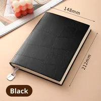 2025 personnalisable A5 carnet de notes boîte-cadeau bureau d'affaires couverture rigide en cuir relié 80 feuilles réunion carnet de notes fil couture