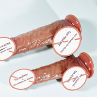 Dildo réaliste en silicone liquide à double couche, texture réaliste, flexible, pour adultes, dildo en silicone pas cher, masturbateurs