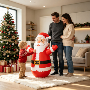 Décoration de Noël gonflable en PVC rouge 112x100x56cm, durable, écologique, souple, cadeaux promotionnels de vacances personnalisés - Product Image 2