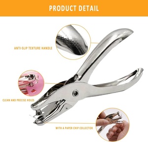 Cầm tay 6mm 1/4 "kim loại tự làm puncher 1 lỗ khoan đấm Kìm cho thiệp chúc mừng thủ công sổ lưu niệm văn phòng phẩm làm việc - Product Image 3