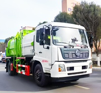 Camion de collecte de déchets alimentaires Dongfeng 4x2 de 10 m³ avec cuisine intégrée, chargement latéral, camion de traitement des déchets alimentaires à bas prix