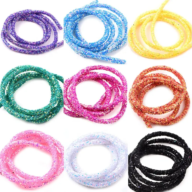 Colorful AB Sequin Hose DIY Jewelry Accessories Plastic Hose Belt Hair Hoop Drill Tube Shoes Hat Drill Belt Accessories