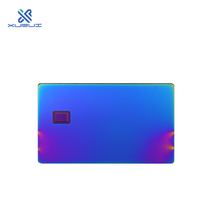 Carte bancaire vierge personnalisable en métal réfléchissant (noir/argent/or rose/arc-en-ciel/or 24 carats) avec fente pour puce - Product Image 6