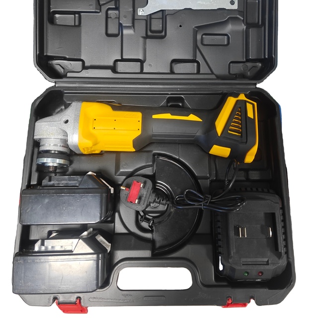 Professional Grade Brushless Cordless Angle Grinder 21V/18V Battery Power Tool Slide Switch DIY Electric Grinder Trigger
