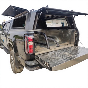 Capot de benne manuel à trois portes avec hayon surélevé en alliage d'aluminium pour Toyota, Ford F-150, Ranger, <span class=keywords><strong>Dodge</strong></span> <span class=keywords><strong>Ram</strong></span> <span class=keywords><strong>1500</strong></span>, Isuzu Dmax, Mitsubishi - Product Image 4