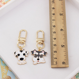 Llaveros de perro de Metal Premium hechos a mano nueva resina Pastel Kawaii dibujos animados accesorios para mascotas 8 Material de aleación hecho para amantes de los perros - Product Image 4