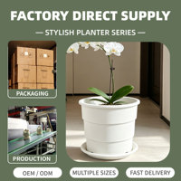 Pot de fleurs en PP épaissi de 24,7 L avec trous de drainage respirants, conception de contrôle des racines, design minimaliste et créatif, pour toutes les saisons, jardinière sur pied