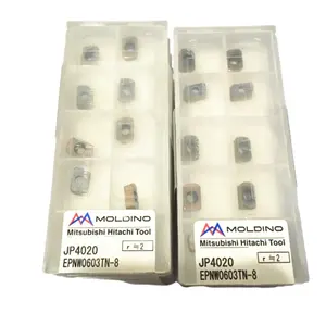 Sisipan Tungsten Karbida Cnc Sisipan Penggilingan untuk Pekerjaan Logam EPNW0603TN-8 Moldino-hita-Enerol JP4020