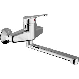 Mélangeur de lavabo de salle de bain mural T-ONE Chrome - Product Image 1