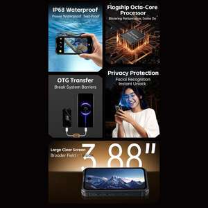 SOYES <span class=keywords><strong>Maxo</strong></span> 4G telefono robusto 6GB + 128GB 3.88 pollici Android 12 supporto Google Play impermeabile cellulare 3000mAh batteria viso ID - Product Image 5