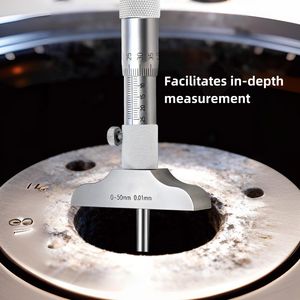 Micrometro di Profondità Meccanico ad Alta Precisione <span class=keywords><strong>0</strong></span>-25mm/<span class=keywords><strong>50mm</strong></span>, Strumento di Misurazione, Calibro di Profondità <span class=keywords><strong>0</strong></span>,01mm - Product Image 2
