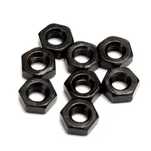 Pabrik M4 M6 M8 M10 galvanis kepala Hex Flange mur baja karbon dengan mur berlubang ukuran benang M14