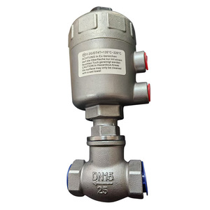 Válvula Angular Neumática de Acero Inoxidable JY2000 DN15 1/2 Pulgadas para Aplicaciones de Gas a Alta Temperatura - Product Image 1