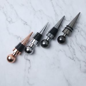 Zinc Alloy Wine Stopper 6 Mil Round Head <b>Sealing</b> Bottle Plug <b>Simple</b> Style - Product Image 2