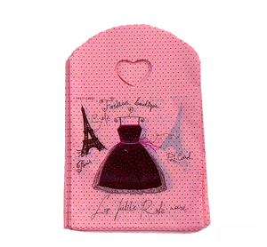 Bolsa de Compras Reutilizable <span class=keywords><strong>Rosa</strong></span> de Inspiración Parisina HOYO de 13 x 21 cm (5.1 x 8.3 Pulgadas) con Diseño de la Torre Eiffel y Asa <span class=keywords><strong>en</strong></span> Forma de Corazón - Product Image 6