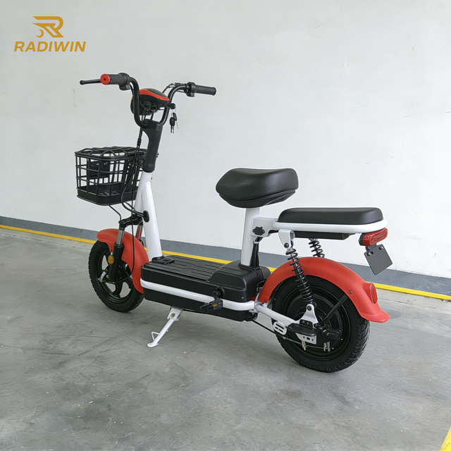 Cheap 48V 350W Electric Scooter Ebike 14 Inch Vacuum Tire 2 Seats Electric Bike Electric Bicycle for Adults
