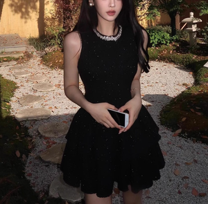 ชุดเดรสเอวบางสวยหรูสำหรับสาวฮอต สไตล์ฝรั่งเศส ชุดเดรสสีดำระดับไฮเอนด์สำหรับฤดูร้อน เหมาะสำหรับงานเลี้ยงวันเกิด - Product Image 1
