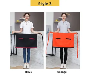 Customizable Twill <b>Half</b> <b>Aprons</b> Short & Simple Design Eco-friendly/Durable/Washable Multiple Colors for Restaurant & Bar Uniform - Product Image 4