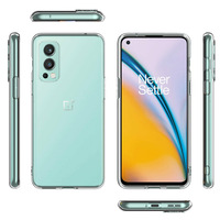 Coque de téléphone portable transparente TPU 2.0mm pour OnePlus Nord 2 5G