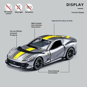 Modelo a Escala 1:64 de Bburago del Auto Deportivo FXXK <span class=keywords><strong>LaFerrari</strong></span> 488 SF90, Colección de Adornos de Aleación 812 - Product Image 2