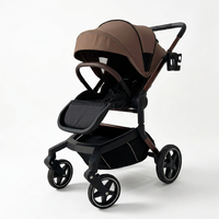 Poussette de luxe pour bébé nouveau-né, poussette 3 en 1 multifonctionnelle pliable et portable, vente en gros