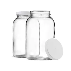 Großhandel Quart 1 Gallonen Lebensmittel Sichere Lagerung Glas Mason Canning Jar mit Deckel
