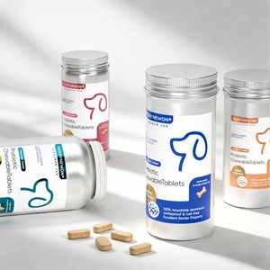Pot de complément alimentaire pour animaux de compagnie écologique, bouteille de complément en aluminium, boîtes métalliques pour aliments pour animaux, emballage de compléments alimentaires pour chiens - Product Image 1