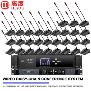 Sistema Microfonico Digitale HD-8800E per Videoconferenze, Collegamento a Catena fino a 250 Unità, Matrice HDMI con Controller LCD da 3,5 Pollici - Product Image 4