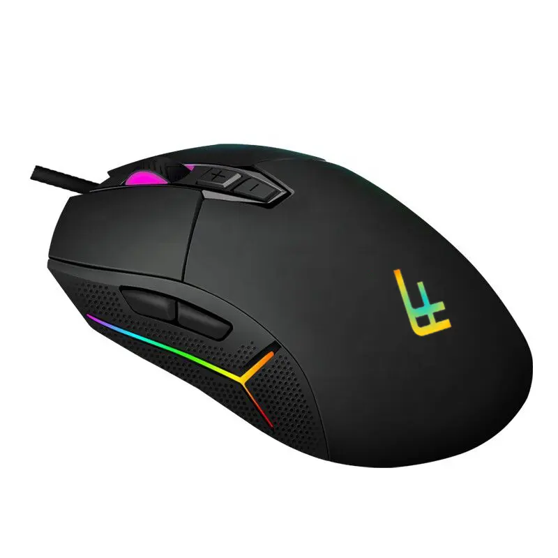 Ratón para juegos RGB de diseño equilibrado de llave única con 7 botones