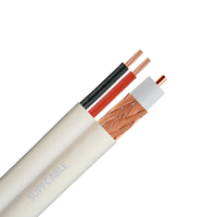 Kabel RG59+2 Core Power 75Ohm 95% Braid Shield CCS Conductor PVC Jacket CCTV Kamera Coaxial Combo
