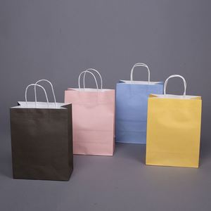 Sacs de shopping en kraft écologiques et durables, pliables et réutilisables, pour cadeaux, vente en gros d'usine - Product Image 2