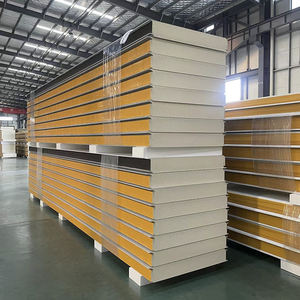 Panneaux muraux intérieurs en PU de 100 à 200 mm avec <span class=keywords><strong>isolation</strong></span> en PU/PIR, panneaux sandwich d'angle, matériaux de construction écologiques pour chambre froide - Product Image 3