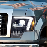 Untuk Ford F150 2009-2014 XL XLT SVT Raptor Lampu Depan Proyektor LED Bi Xenon DRL Sequential Flowing Upgrade Lampu Depan Truk