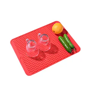 Wholesale Silicone Rectangle Heat Resistant Hot Pads Easy to clean Waterproof Hot Pads for kitchen