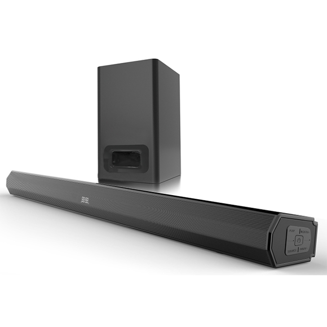 6 Speaker Universal Sound Bar 120W RMS 2.1 Channel HD AUX/USB/Optical Inputs 6.5inch Subwoofer Remote Control OEM Supported 2020