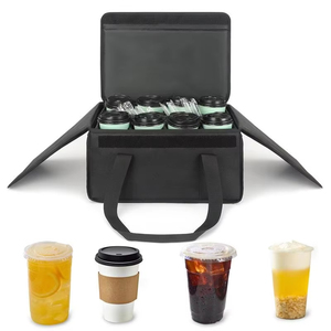 Bolsa Porta Latas de Cerveza y Café, Reutilizable, para 8 Vasos, Bolsa de Transporte para Bebidas para Llevar, con Divisores Ajustables - Product Image 1