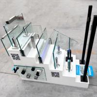 Accessoires modernes en acier inoxydable pour balustrades en verre, systèmes de garde-corps pour balcon, terrasse et piscine