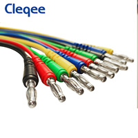 Cleqee P1920 20 pièces Kit de sondes arrière pince crocodile à fiche banane 4mm multimètre fils de Test sonde de Test outils de réparation automobile