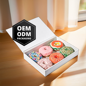 Boîte d'emballage de beignet de boulangerie écologique et personnalisable pour le contenu des aliments ou des œufs - Product Image 1