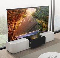 Écran de projection laser intelligent 100/120 pouces, format 16:9, motorisé, sur pied, avec armoire TV électrique UST