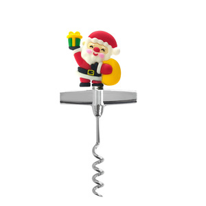 Santa Claus Bottle Opener <b>Wine</b> <b>Stopper</b> Corkscrew Stainless Steel Zinc Alloy Christmas Decorative Gift Opening Tool - Product Image 2