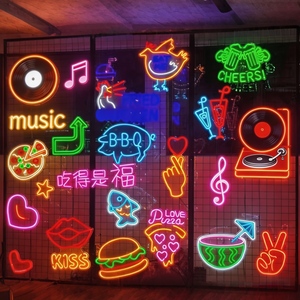 Letras LED Rojas Personalizadas con Iluminación de Neón, Tiras de Luces Atenuables para Oficinas/Edificios, Letreros Publicitarios, Música en Vivo, Karaoke Nocturno - Product Image 5