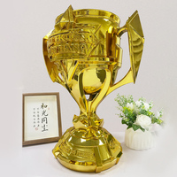 Trophée de football, de basketball, de golf, de soccer, de haute qualité, design personnalisé, trophée commémoratif en métal doré