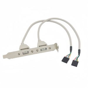Cable de datos USB 2,0 de doble puerto, Cable de datos de 5 pines para placa base a USB, para caja de ordenador, expansión del Panel trasero PCI - Product Image 4