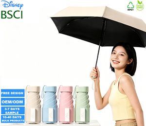 Nouvelle Tendance 2026 : <span class=keywords><strong>Parapluie</strong></span> de Poche Ultra-léger à Six Plis <span class=keywords><strong>avec</strong></span> Logo Personnalisé et <span class=keywords><strong>Sangle</strong></span> en Cuir Élargie, Protection UV - Product Image 1