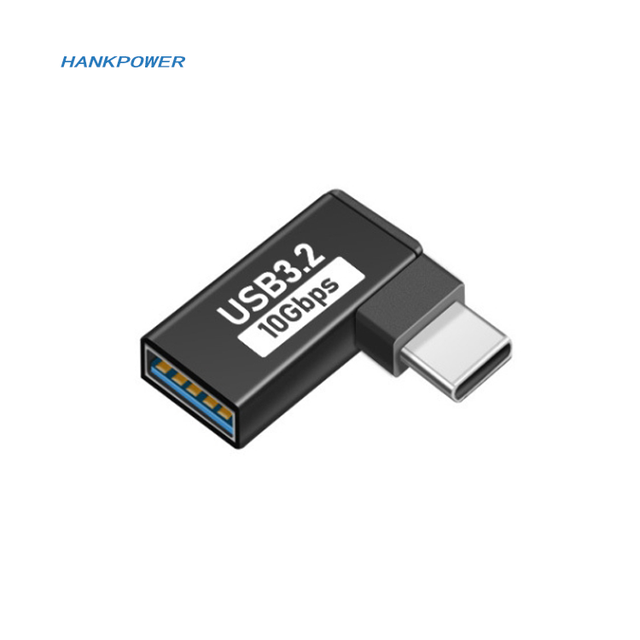 Right Angle USB3.0 Type C Male to USB a Female OTG Adapter Converter for Smart Phone and Laptop Charging Data Transfer
